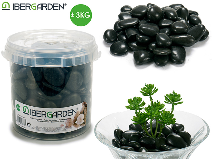 ibergarden-decorative-stone-pebbles-bucket-black-3kg