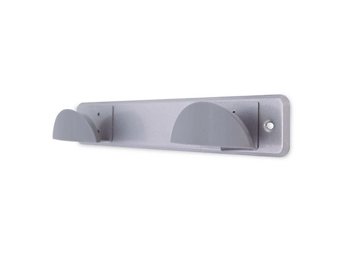 gsc-chrome-plate-stainless-steel-plastic-double-wall-hanger-grey