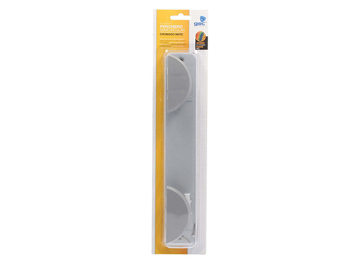 gsc-chrome-plate-stainless-steel-plastic-double-wall-hanger-grey