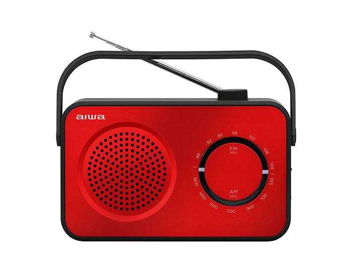 aiwa-portable-radio-in-red-with-fm-tuner