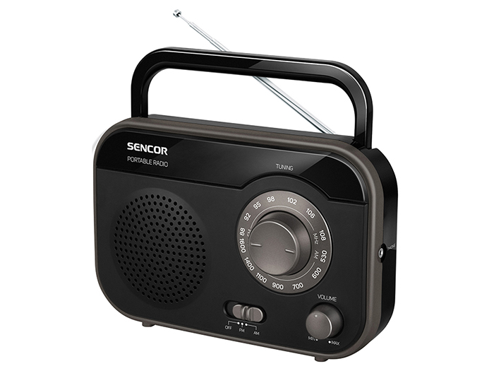 sencor-black-portable-radio
