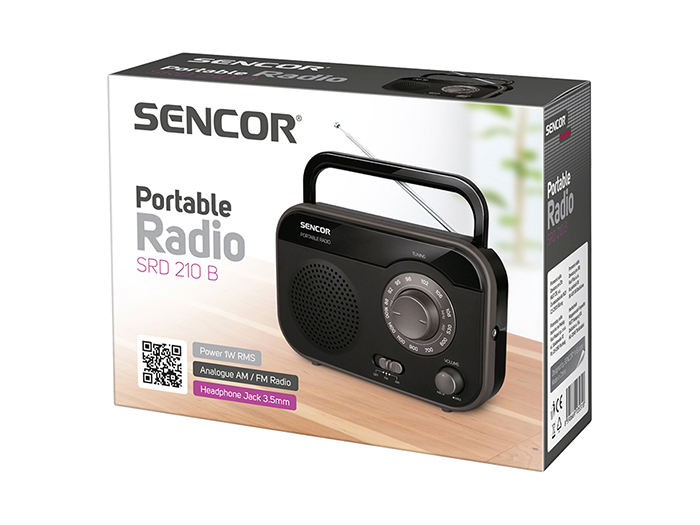 sencor-black-portable-radio