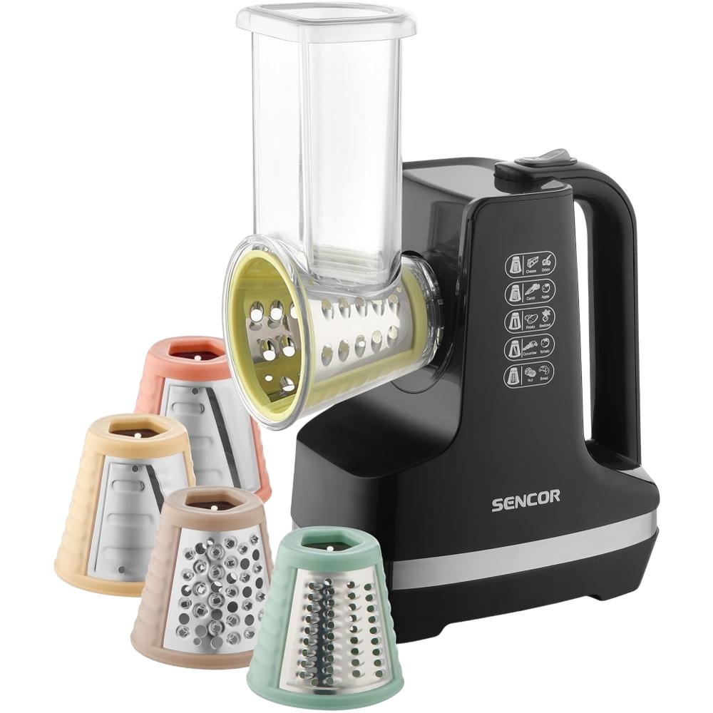 sencor-electric-grater-150w-with-5-interchangeable-attachments