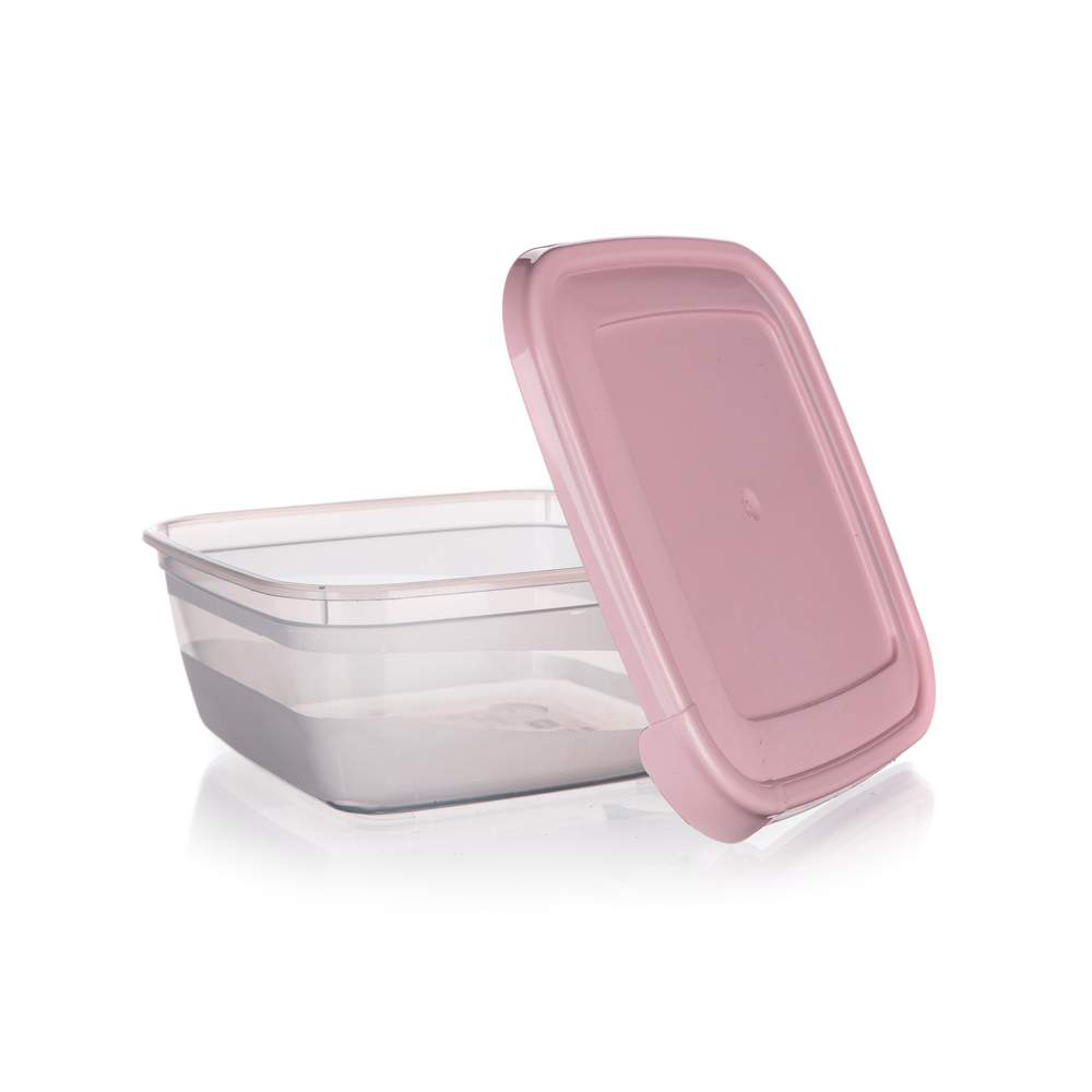 banquet-plastic-food-container-with-pink-lid-900ml