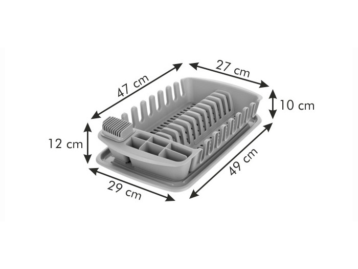 tescoma-cleankit-grey-dish-drainer-with-tray