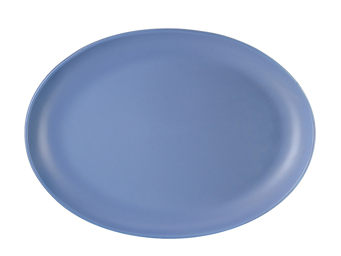banquet-porcelain-oval-plate-matte-blue-36cm