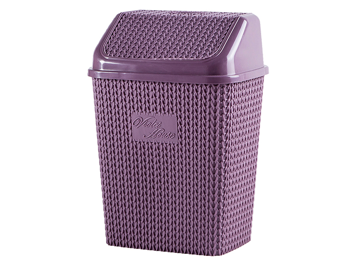 woven-effect-swing-top-waste-bin-assorted-colours-18cm-x-24cm-x-34cm