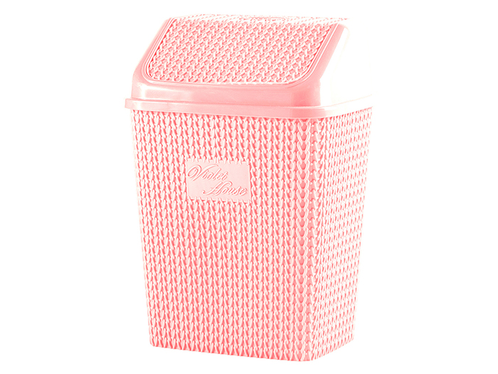 woven-effect-swing-top-waste-bin-assorted-colours-18cm-x-24cm-x-34cm