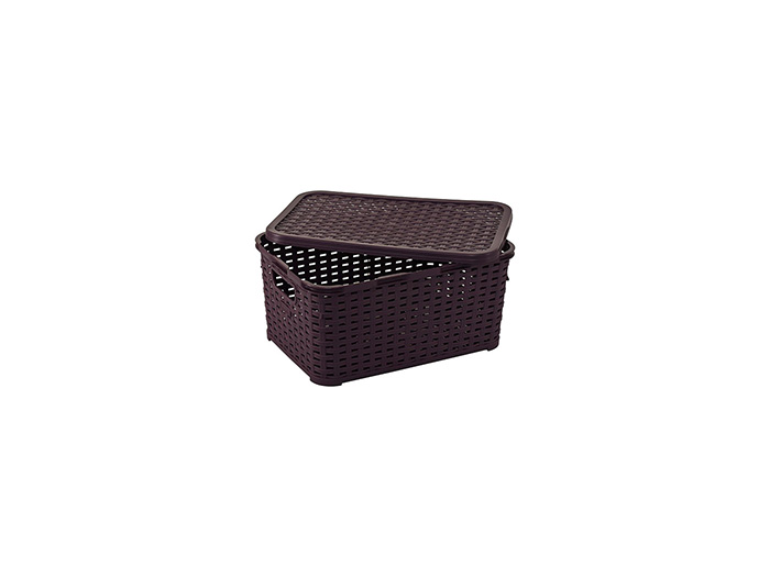 rattan-design-storage-basket-with-lid-13l-6-assorted-colours