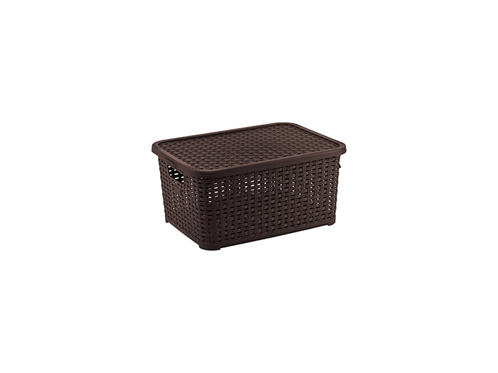 rattan-design-storage-basket-with-lid-18l-6-assorted-colours