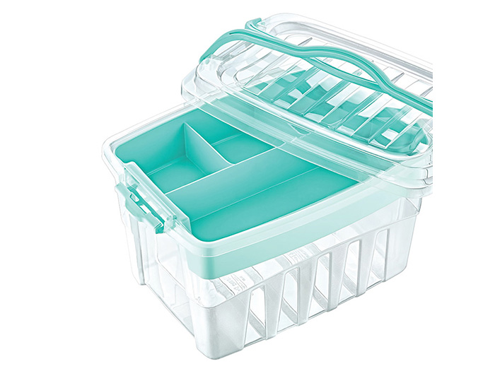plastic-storage-box-with-organizer-tray-9l-3-assorted-colours