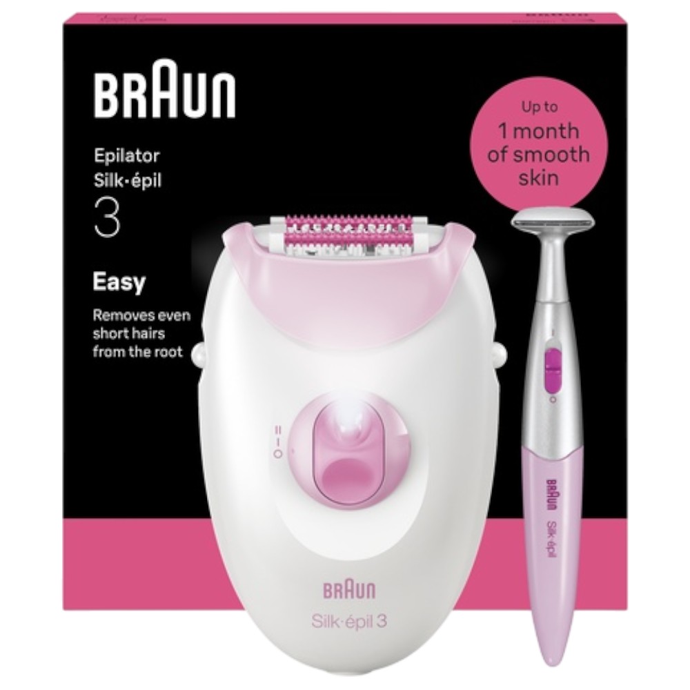 braun-silk-épil-3-se3202-corded-epilator-with-bikini-trimmer-white-and-pink
