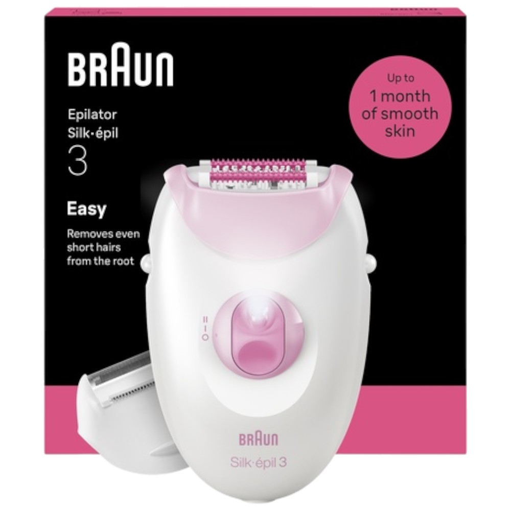braun-silk-épil-3-se3031-corded-epilator-with-shaver-head-white-and-pink