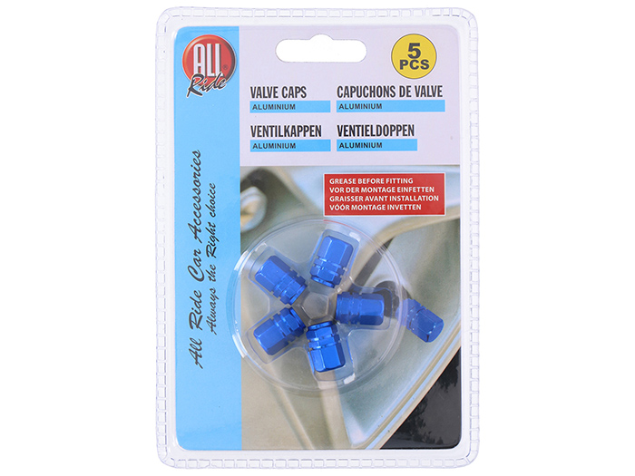 all-ride-aluminum-valve-caps-pack-of-5-pieces-blue