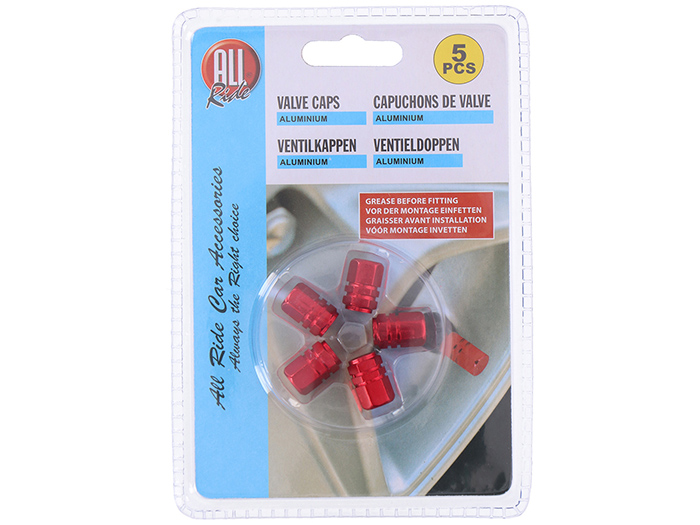 all-ride-aluminum-valve-caps-pack-of-5-pieces-red