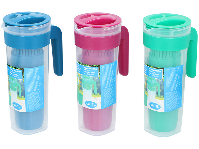 plastic-beaker-jug-with-4-cups-1l-250ml-3-assorted-colours