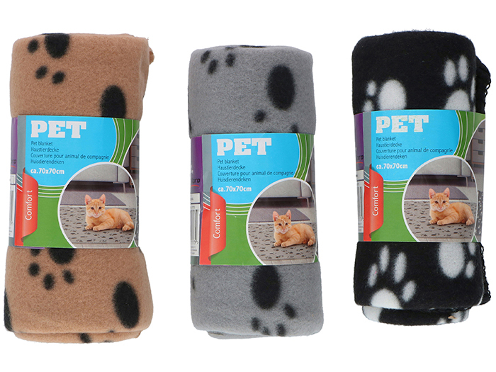 paw-design-pet-blanket-70cm-x-70cm-170gsm-3-assorted-colours