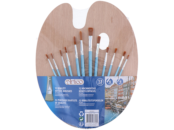 artico-paint-brush-with-wooden-palette-set-of-13-pieces