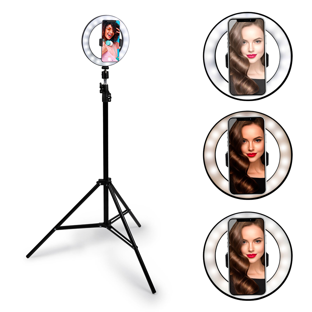 grundig-80-led-selfie-ring-light-on-tripod-20cm-diameter