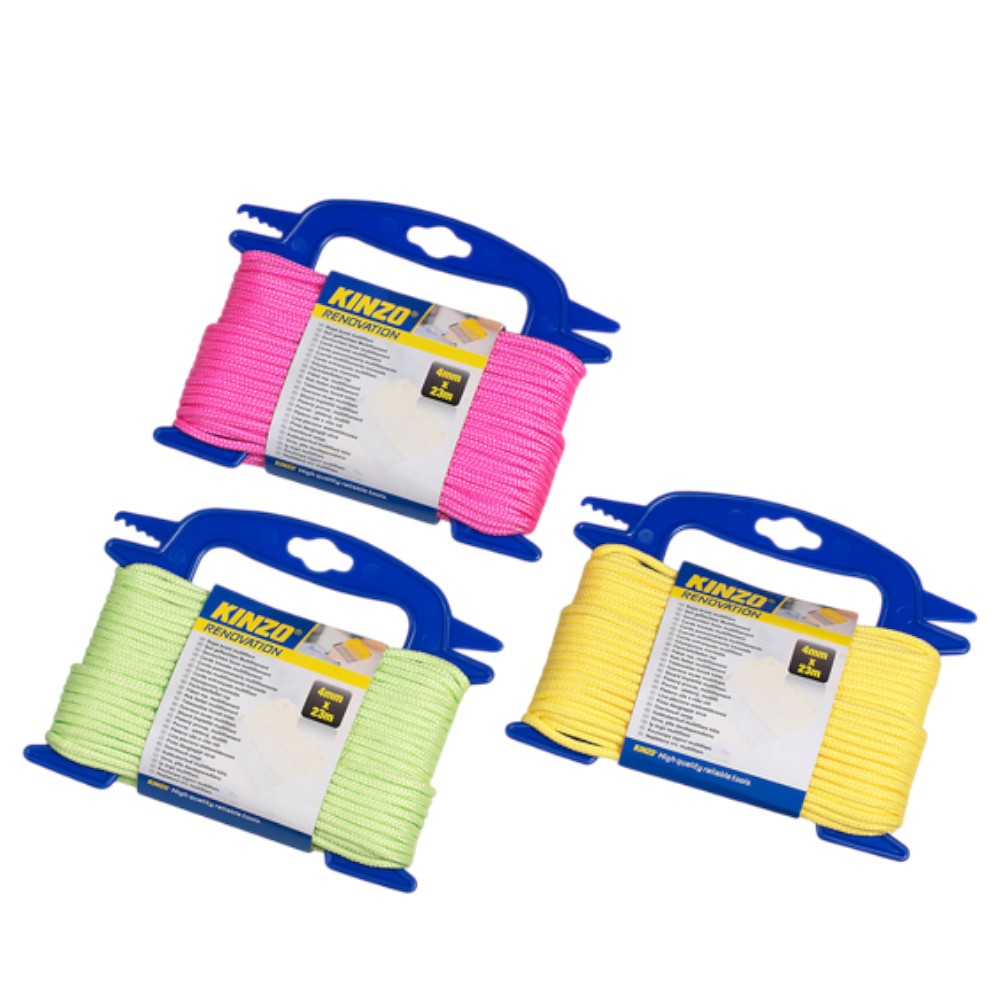 kinzo-fluorescent-rope-with-holder-4mm-x-23m-assorted-colours