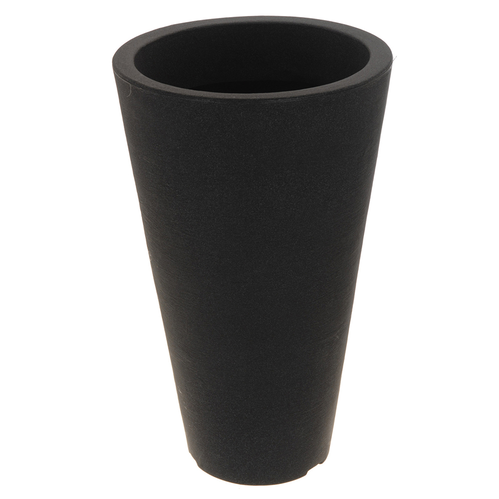 capri-round-tall-flower-pot-dark-grey-45cm