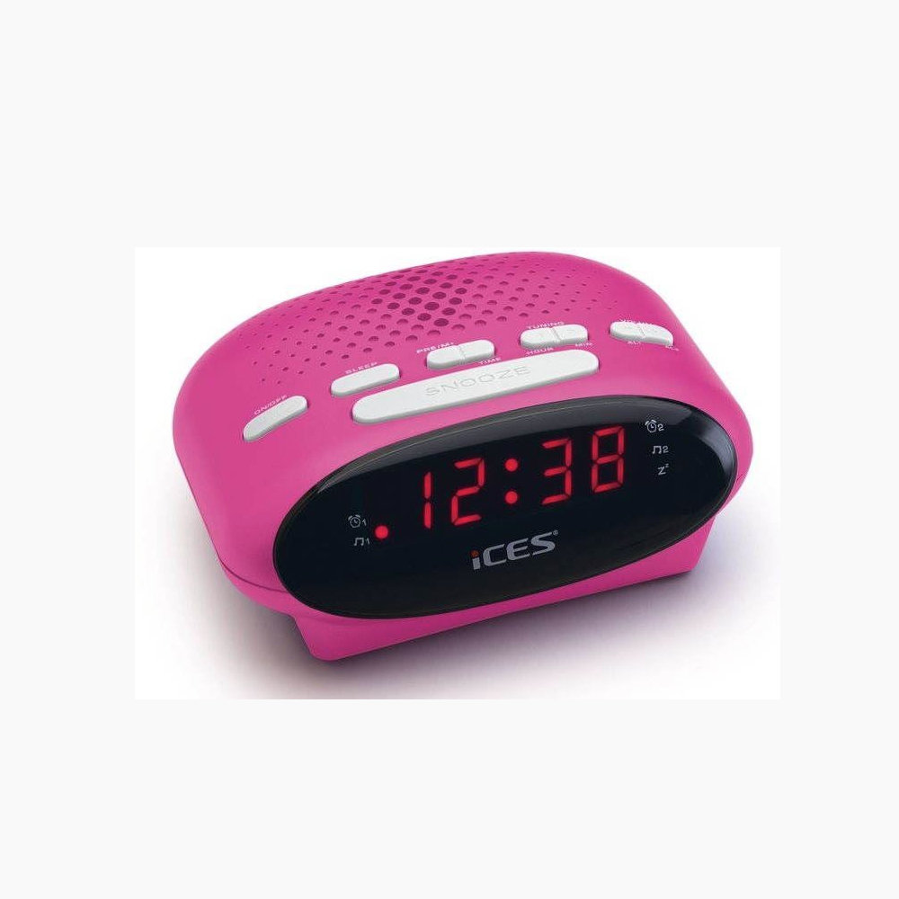 ices-icr-210-fm-clock-radio-pink