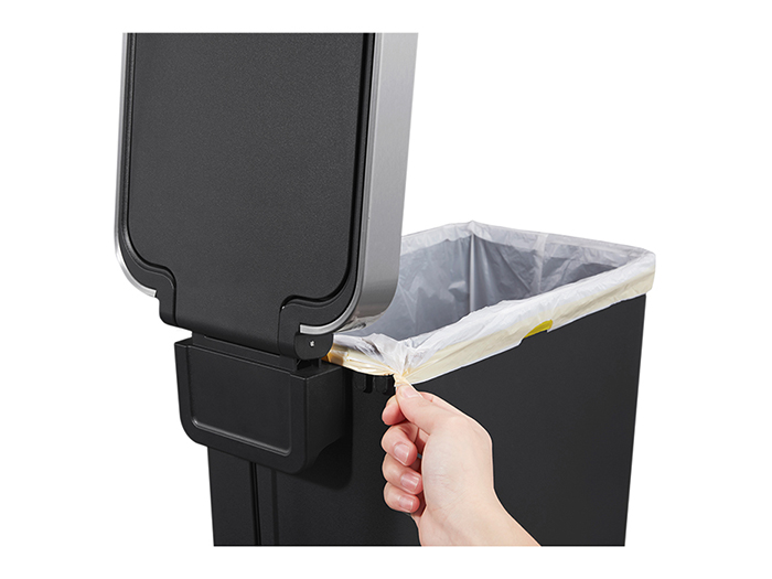 eko-hana-slim-pedal-waste-bin-black-40l-25cm-x-44cm-x-62-5cm