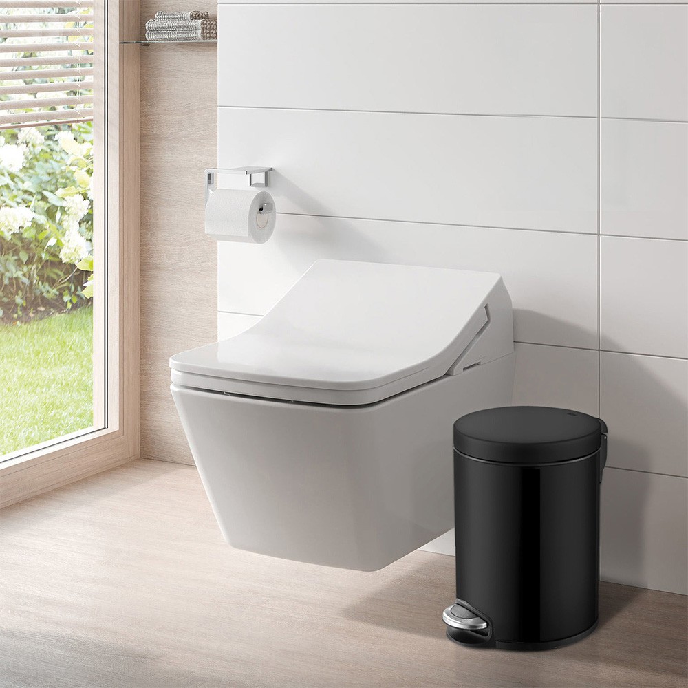 eko-waste-bin-with-pedal-inner-bucket-serene-matt-black-5-l