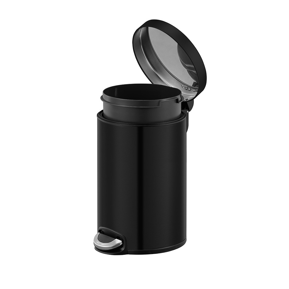 eko-waste-bin-with-pedal-inner-bucket-serene-matt-black-12-l