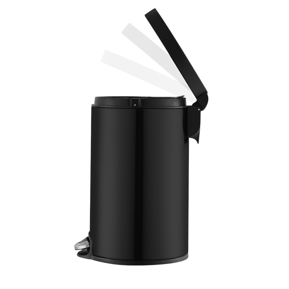 eko-waste-bin-with-pedal-inner-bucket-serene-matt-black-12-l