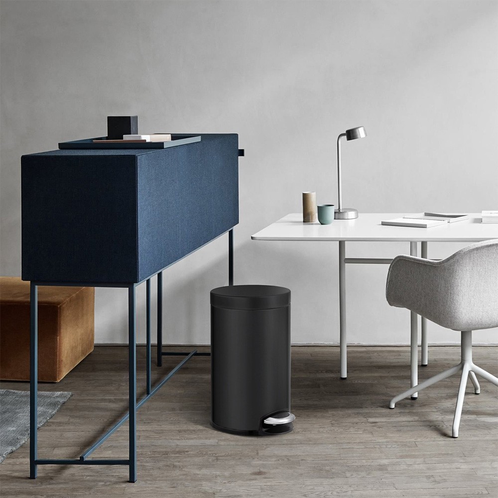 eko-waste-bin-with-pedal-inner-bucket-serene-matt-black-12-l