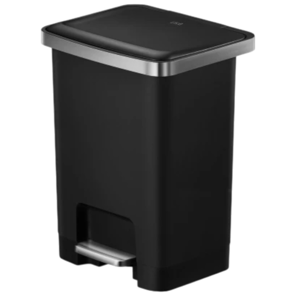eko-hana-2-plastic-step-bin-black-25l