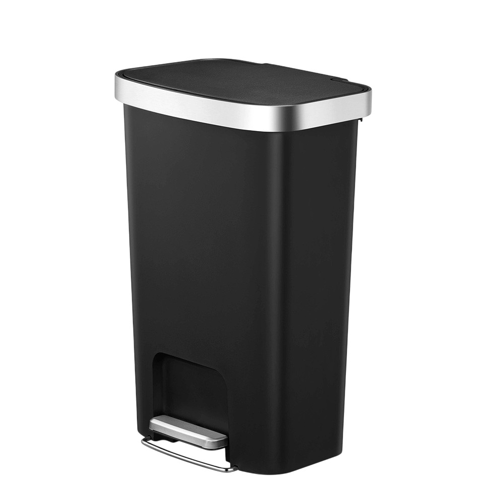 eko-waste-bin-with-pedal-inner-bucket-hana-matt-black-2-x-25-l