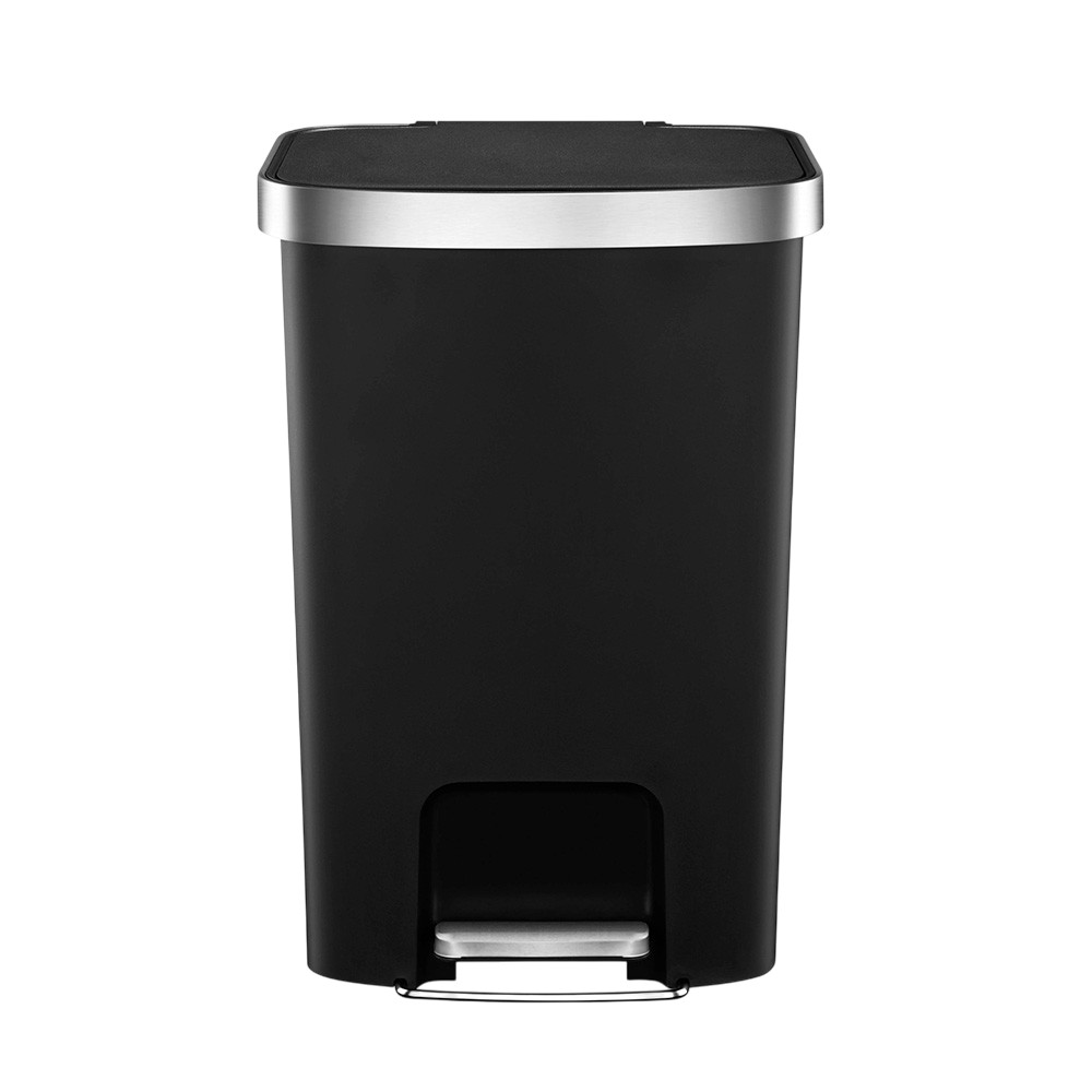 eko-waste-bin-with-pedal-inner-bucket-hana-matt-black-2-x-25-l