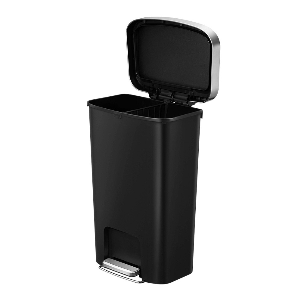 eko-waste-bin-with-pedal-inner-bucket-hana-matt-black-2-x-25-l