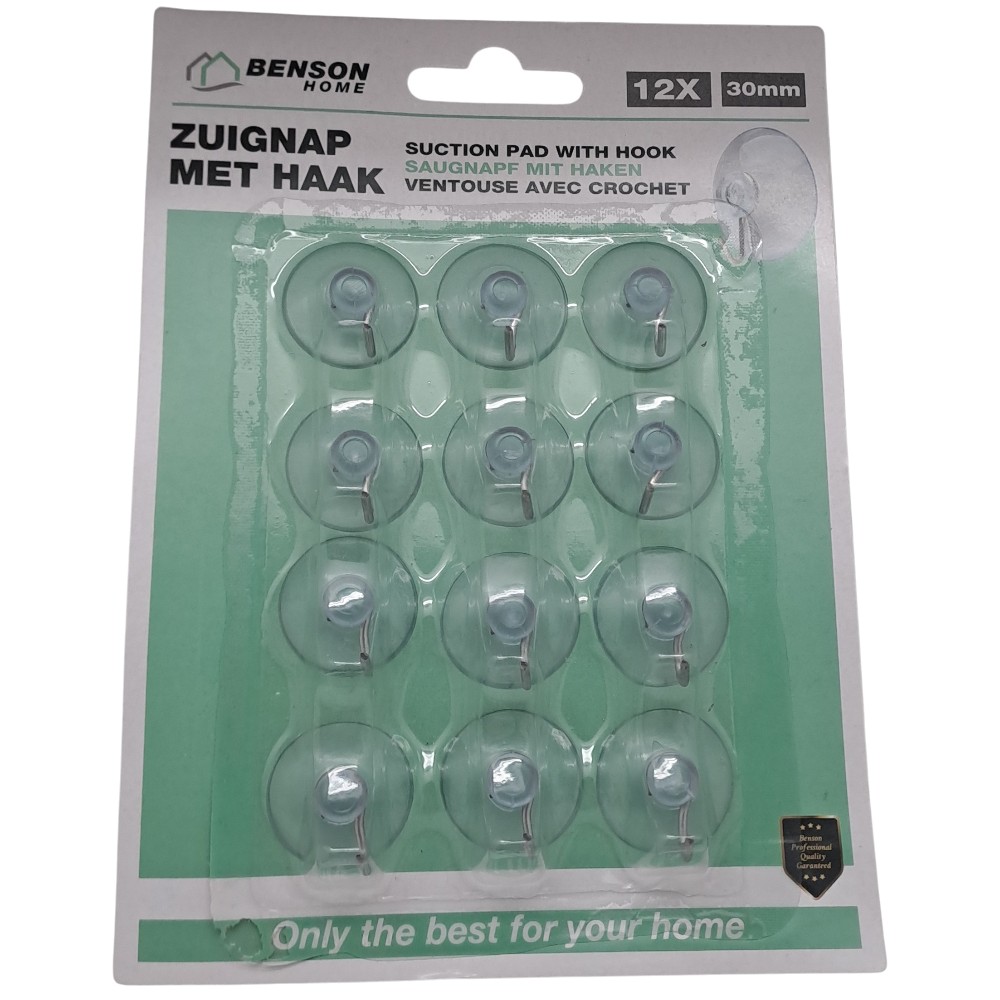benson-suction-cup-wth-hook-set-transparent-30-mm-12-pieces