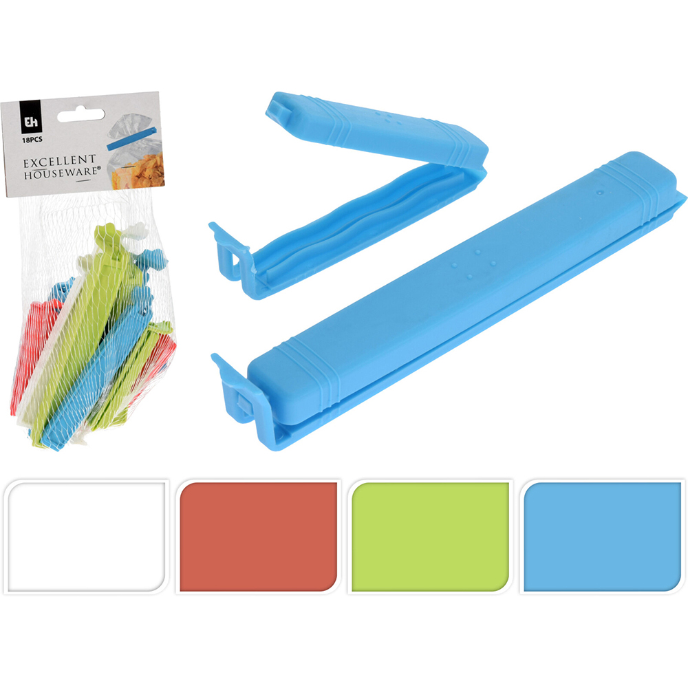 excellent-houseware-plastic-sealing-clips-for-bags-18-pieces-4-assorted-colours