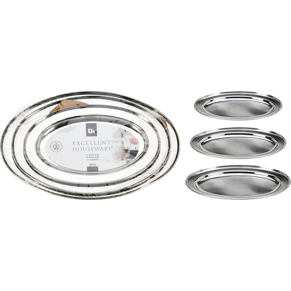 excellent-houseware-oval-serving-trays-set-of-3-pieces-stainless-steel
