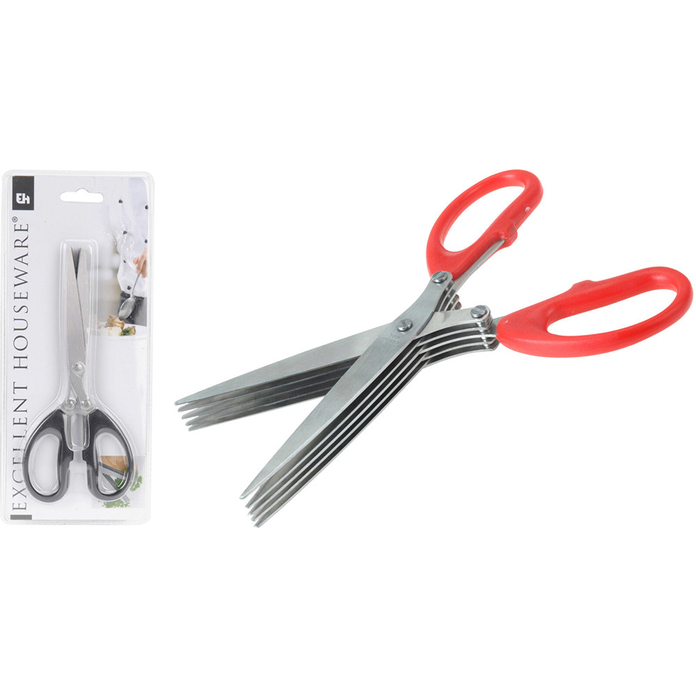 excellent-houseware-herbs-scissors-with-5-blades-2-assorted-colours