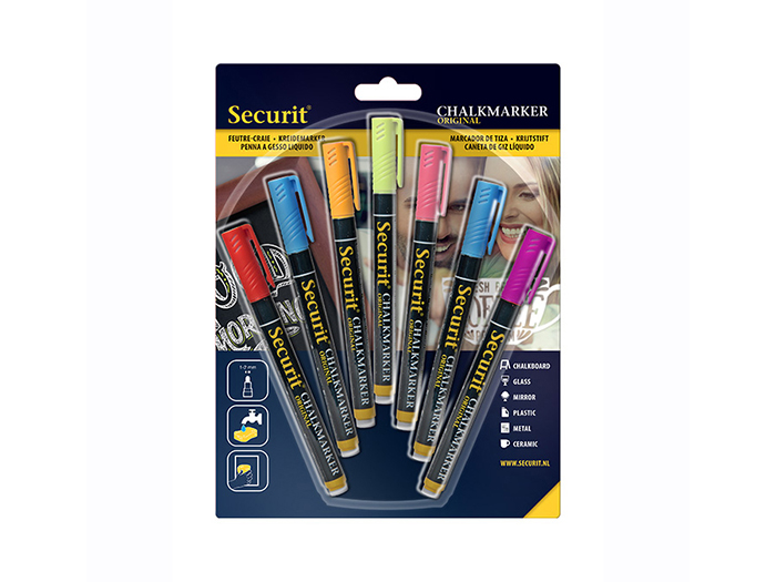 securit-multi-colour-liquid-chalk-markers-set-of-7