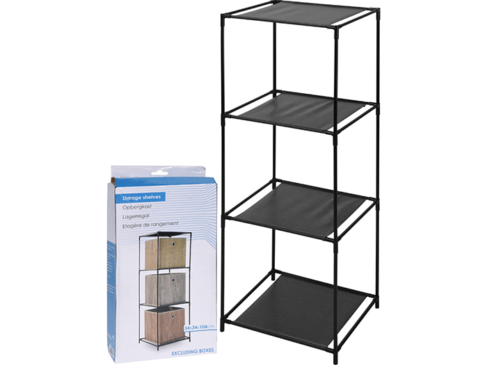 metal-frame-plastic-4-tier-shelving-system-black