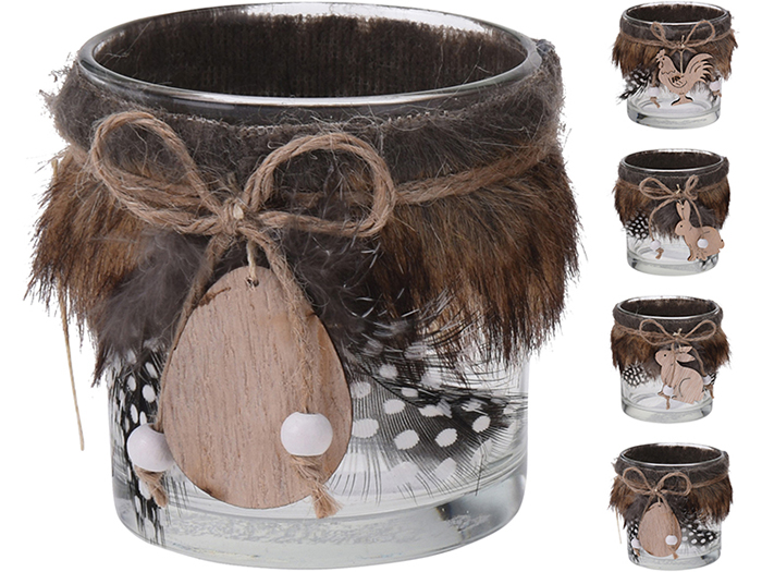easter-tealight-candle-holder-with-feather-4-assorted-designs