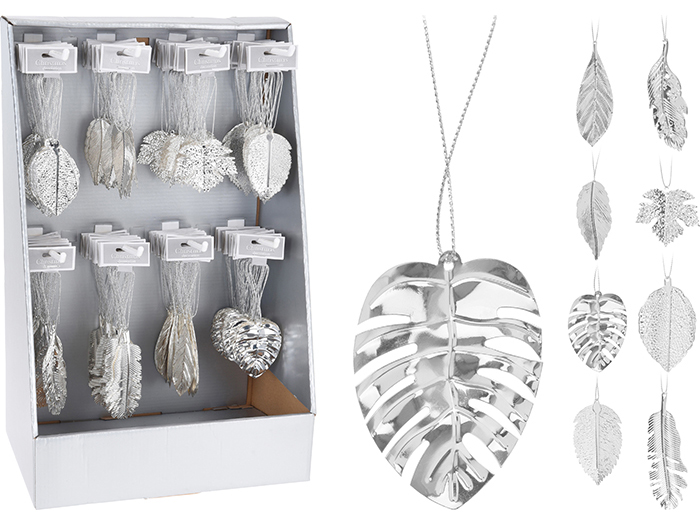 christmas-leaf-shaped-decoration-silver-9cm-8-assorted-designs