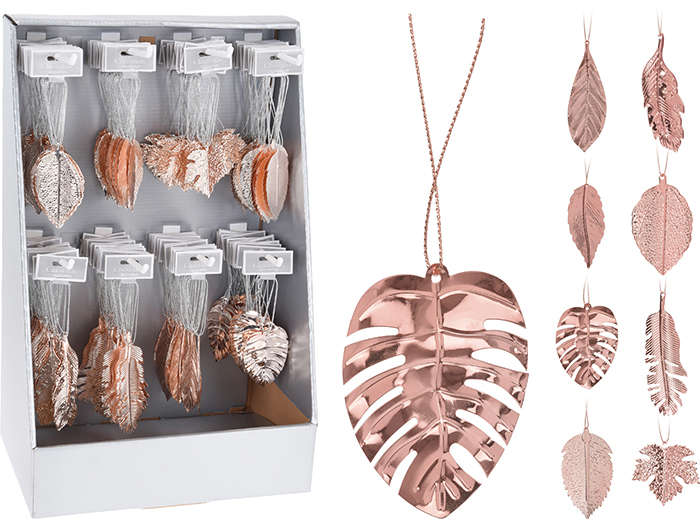 christmas-leaf-shaped-decoration-rose-gold-9cm-8-assorted-designs