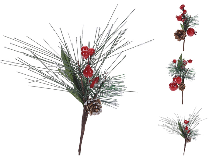 christmas-artificial-holly-on-stick-20cm-3-assorted-designs