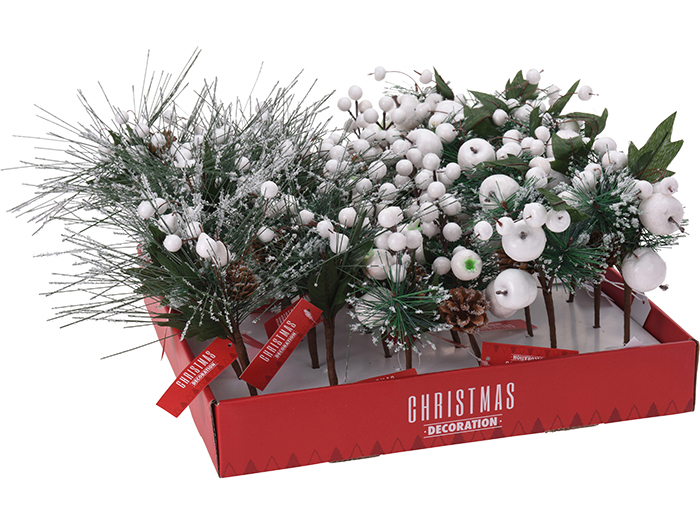 christmas-holly-on-stick-white-20cm-3-assorted-designs