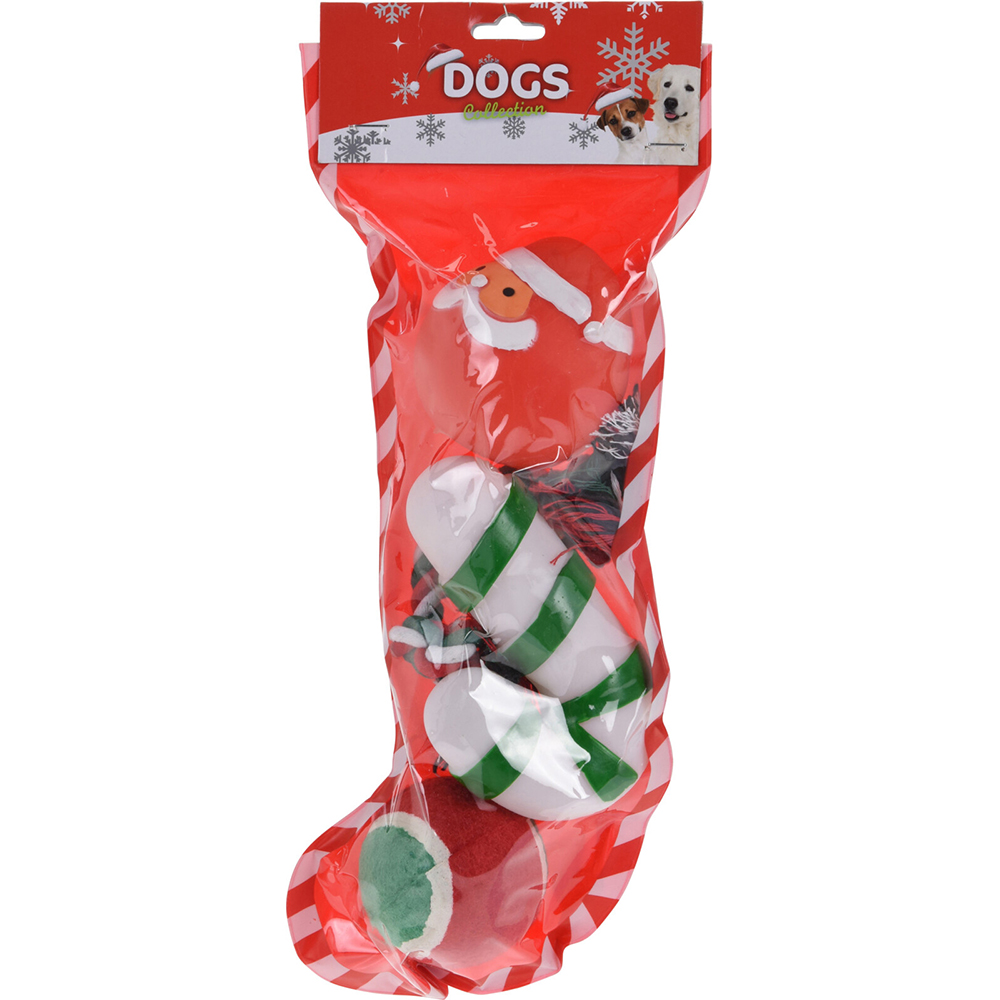 christmas-stocking-for-dogs-with-4-toys-inside
