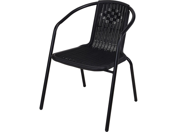 stackable-metal-and-plastic-outdoor-arm-chair-black