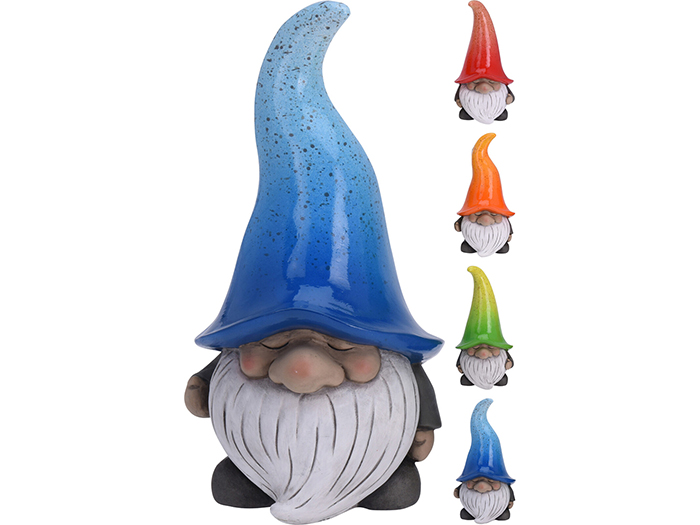 polystone-garden-gnome-dwarf-figurine-ornament-4-assorted-colours-23cm
