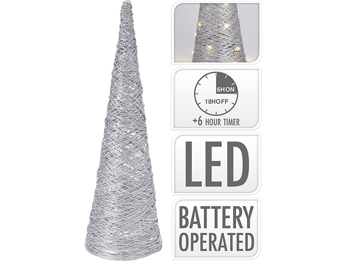 christmas-cone-with-20-leds-silver-40cm